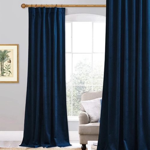 Navy blue velvet - navy,