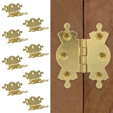DECORATIVE BRASS HINGES 8Pk Butterfly Butt Cabinet Cupboard Door Ornate Fancy