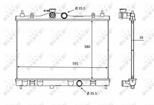 Radiator aim fits - fits, nissan