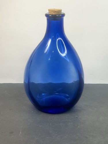 Cobalt blue mouth blown - cobalt, glass