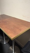 Square Table with Round Base