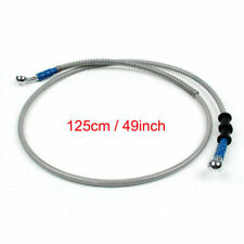 125cm/49" M10 Brake Oil Hose Line Banjo Fitting Stainless Steel End UK T9