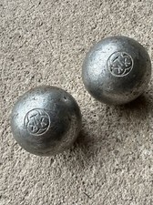 Vintage Set Of 2 KTK 770 Numbered Petanque Balls