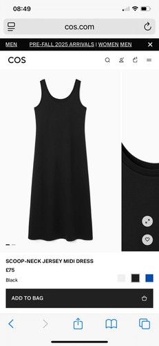 Cos black scoop neck jersey - cos,