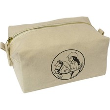 'Horse Rider' Canvas Wash Bag