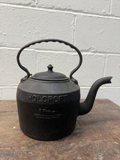 OLD CAST IRON 8 PINT KETTLE - HOLCROFT - AGA - ROMANY GYPSY TRAVELLER INTEREST