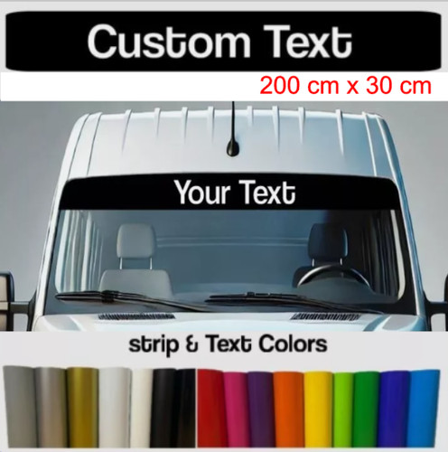 Custom van sunstrip - sunstrip, windscreen