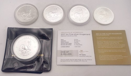 1oz krugerrand silver - 5x,
