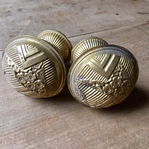 Victorian brass curtain pole - brass,