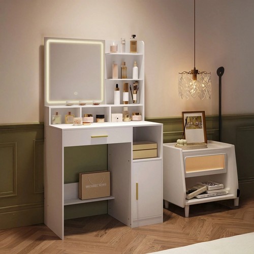 White led vanity dressing - white,