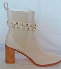 Women's Cream Ankle Boots ~