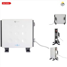 White Slimline Electric Panel Heater 400W Wall Mountable Portable