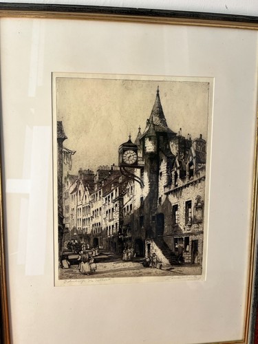 Framed original etching the - framed, etching.
