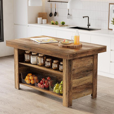 Rustic 55" Kitchen Island with