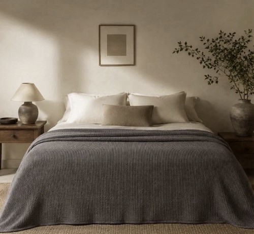 Zara home waffle charcoal - home, ‘charcoal