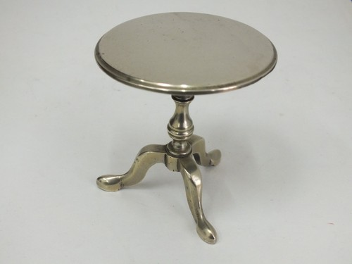 Antique nickel silver candle - nickel,
