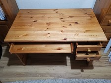 John Lewis Solid Pine Large Desk + drawers & keyboard tray