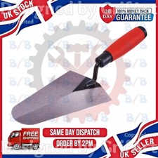 7" ROUNDED GAUGING TROWEL BRICKLAYING SOFT GRIP TOOL MORTAR CEMENT BRICK LAYING