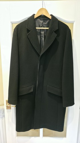 Men black buttonhole wool - black,