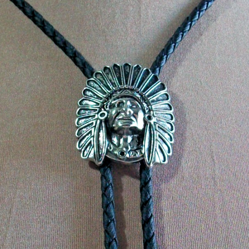 Western bolo tie silver - tie,