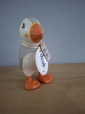 DCUK Puffings Baby Wooden Puffin Bird Named JACK  Coastal Gift 13cm Tall NEW