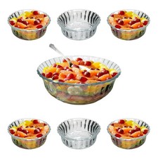 Glass Fruit Salad Bowl 7PC Set