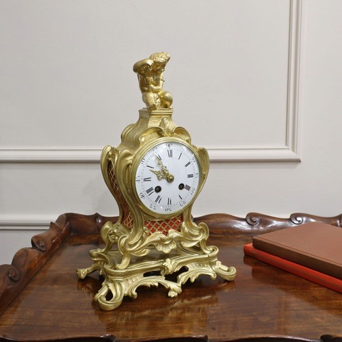 Antique mantel clock french - mantel,