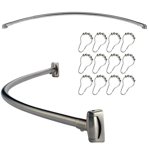 Chrome curved shaped bath - curved, s/s