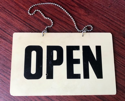 Vintage shop open closed - vintage,