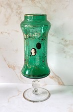 Vintage Cameo Vase Emerald