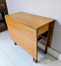Formica Retro Drop Leaf Teak Table Extending Dining Table Danish 1960s-1970s 