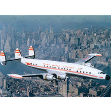 TWA Lockheed L.1049 Super Constellation Art Print – Over NY – 2 sizes Poster