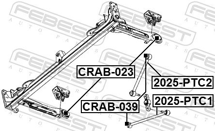Fits febest 2025 ptc1 rear - 2025-ptc1,