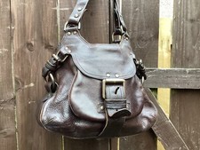 MULBERRY vintage darwin leather chocolate phoebe bag authentic genuine used