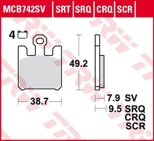 Kh369 sintered brake - zf, kh369/4