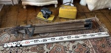 Vintage Watts Theodolite SL122 Surveyor Tool Wooden Tripod 5m Telescopic Ruler
