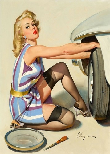 Vintage print art model - , poster
