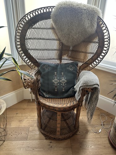 Vintage wicker peacock - wicker, /