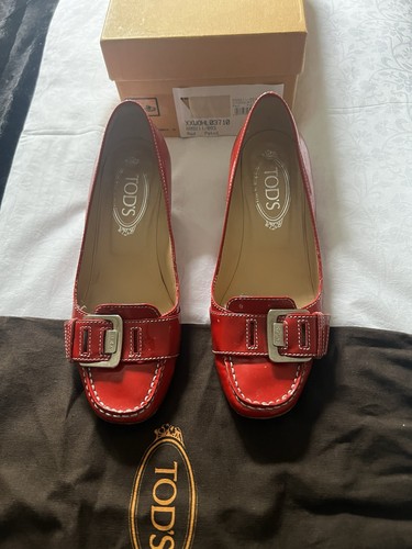 Tod red patent - tod's, leather