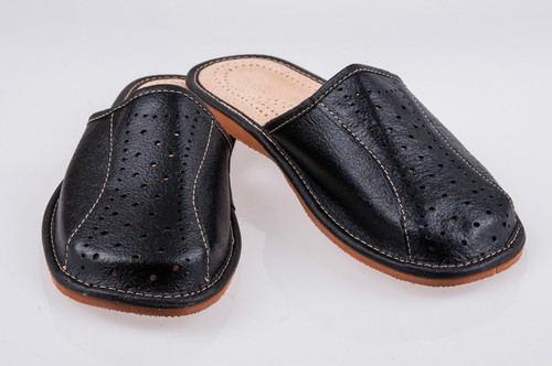 Mens leather slippers mules - mens,