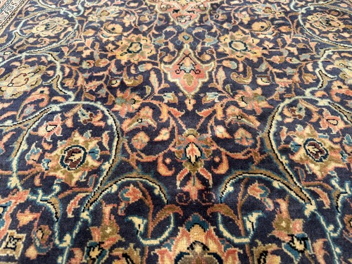 Blue vintage oriental rug - oriental, 4x7