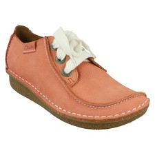 Ladies Clarks Leather Lace Up Funny Dream Moccasin Casual Shoes UK 3.5 D