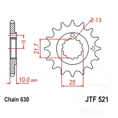 Front sprocket tooth 630 - sprocket,