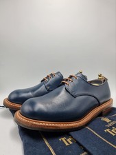 RARE BNIB Tricker's X Old Curiosity Shop Derby Shoes Navy Blue Leather UK 7.5