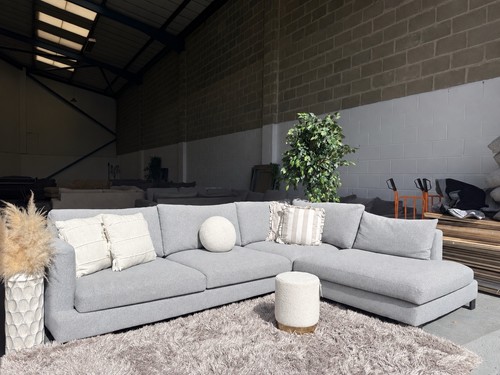 Dwell light grey corner sofa - dwell,
