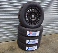 16" JBW TMS SATIN BLACK ALLOY WHEELS+VAN TYRES VAUXHALL VIVARO `01-`14 (x4)