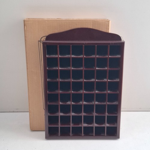 Wooden thimble display case - thimble,