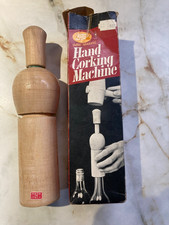 Hand Corking Machine for bottling home made wine 1970s Boots with 50 free corks 