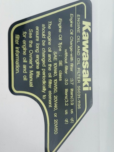 Kawasaki z1100r oil and filter - kawasaki,