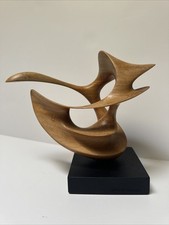 ABSTRACT SCULPTURE WOOD CARVING SURREALIST MODERNIST EXPRESSIONIST JOHN SPIELMAN